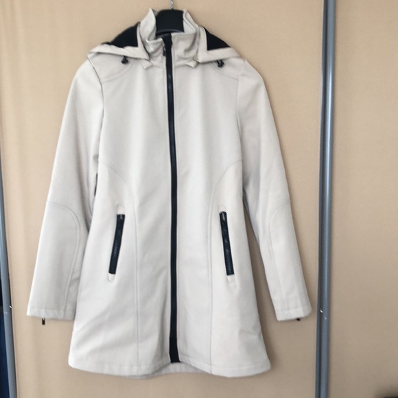 MELANIE LYNE long coat, Color Tan/Cream, size TP/XS - Picture 2 of 10